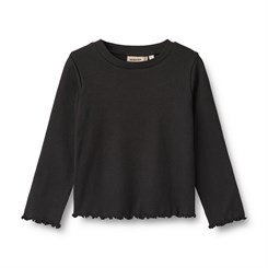 Wheat Rib T-Shirt Else LS - Black